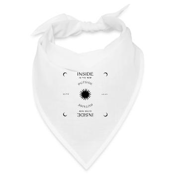 Inside is the new Outside - Bandana Dreieckstuch - Weiß - Vorne