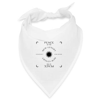 Peace is the new Luxury - Bandana Dreieckstuch - Weiß - Vorne