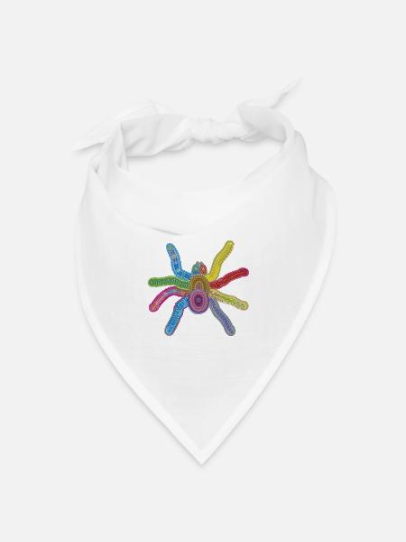 Tiefsee-Spinne - Bandana Dreieckstuch - Weiß