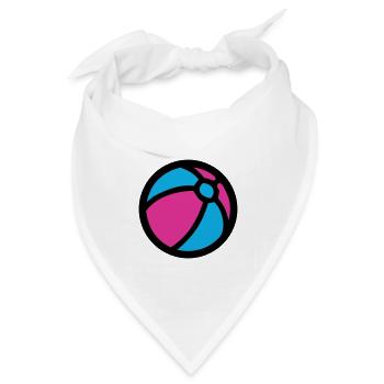 Wasserball Strand Sommer Icon - Bandana Dreieckstuch - Weiß - Vorne