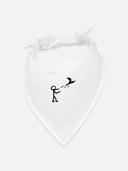 Fliegen lassen - Bandana Dreieckstuch - Weiß