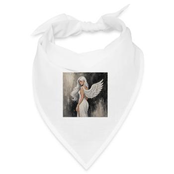 Himmelsengel in Weiß - Bandana Dreieckstuch - Weiß - Vorne