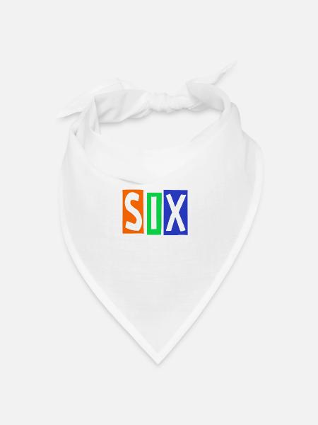 SIX Seven Straßentypografie - Bandana Dreieckstuch - Weiß