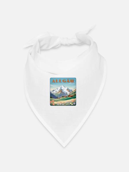 Allgäu - Bandana Dreieckstuch - Weiß