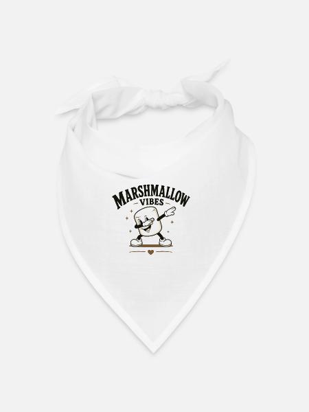 Marshmallow vibes - Bandana Dreieckstuch - Weiß