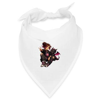 Mut, Fantasie und eine Freundschaft - Bandana Dreieckstuch - Weiß - Vorne