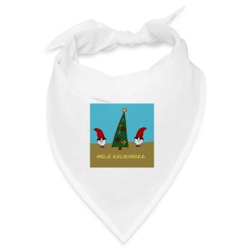 Mele Kalikimaka - Bright Hawaiian Christmas Day - Bandana Dreieckstuch - Weiß - Vorne