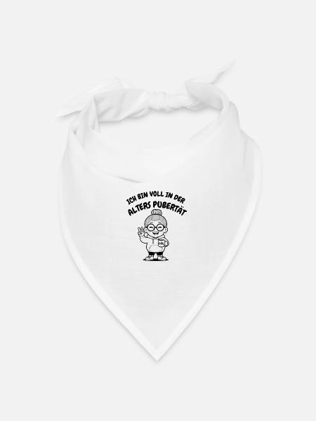 Alters Pubertät - Bandana Dreieckstuch - Weiß