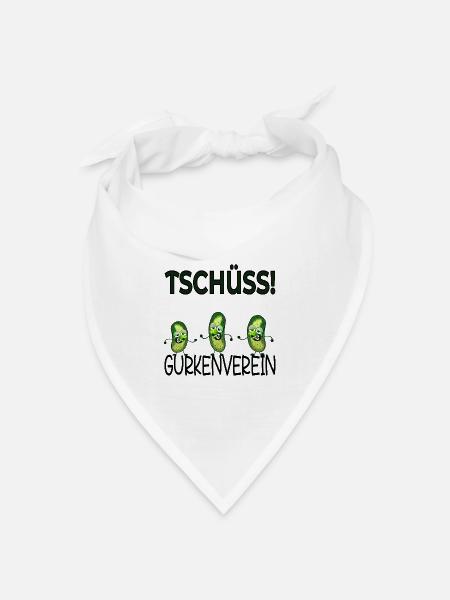 Abschied Kollegen Gurkenverein - Bandana Dreieckstuch - Weiß