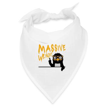 Massive weirdo Komischer Weirdo Pinguin Nerd Geek - Bandana Dreieckstuch - Weiß - Vorne