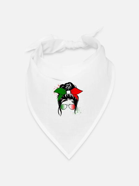 Italia Girl - Bandana Dreieckstuch - Weiß