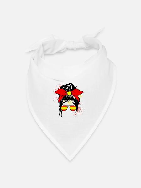 Spain Girl - Bandana Dreieckstuch - Weiß