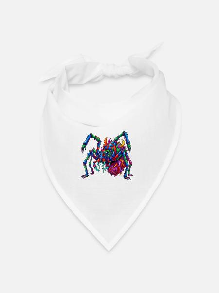 Neon Arachnid Rampage - Bandana Dreieckstuch - Weiß