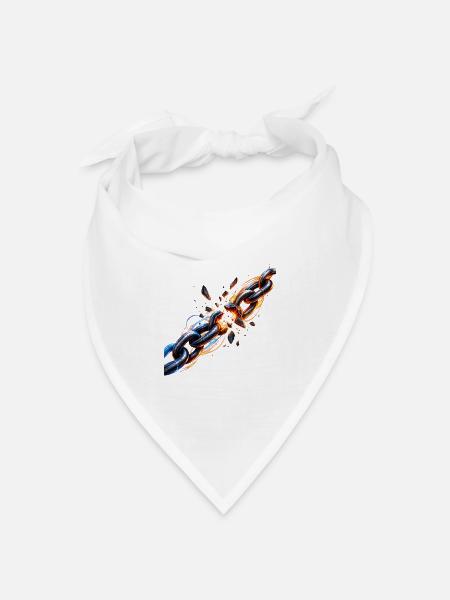 Feuerkette: Brennende Kraft - Bandana Dreieckstuch - Weiß