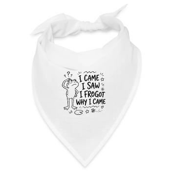 Frosch - I came I saw I frogot why I came - Bandana Dreieckstuch - Weiß - Vorne