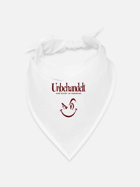 Unbehandelt - Bandana Dreieckstuch - Weiß