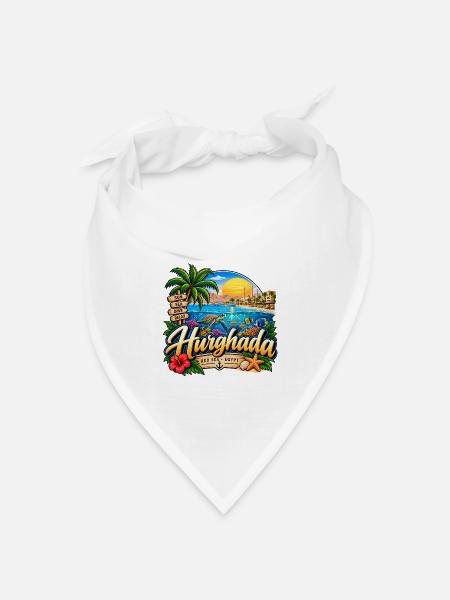 Hurghada – Red Sea, Sun & Dive - Bandana Dreieckstuch - Weiß