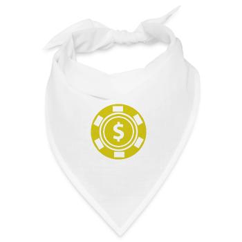 Fischspoker - Bandana Dreieckstuch - Weiß - Vorne