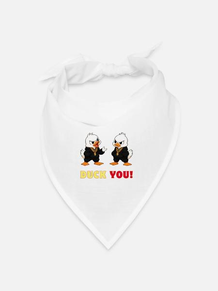 Duck You - Bandana Dreieckstuch - Weiß