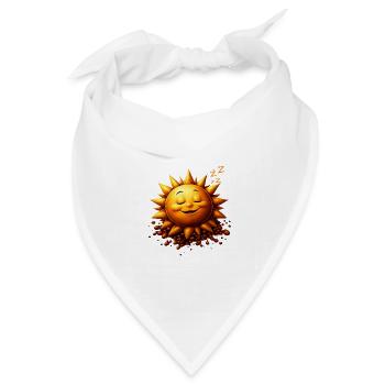 Schlafender Sonnenschein mit Bohnen - Bandana Dreieckstuch - Weiß - Vorne