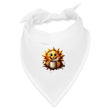Sonnenkaffee  - Bandana Dreieckstuch - Weiß - Vorne