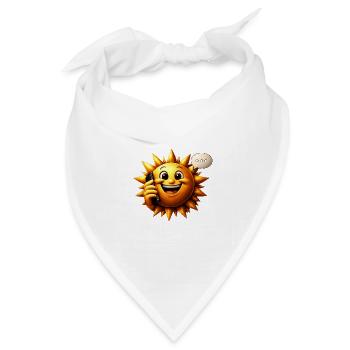 Sonnenlächeln am Telefon - Bandana Dreieckstuch - Weiß - Vorne