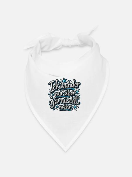 Ick wunder mir über jarnüscht mehr Berliner Spruch - Bandana Dreieckstuch - Weiß