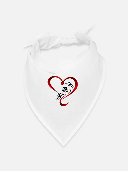 Triathlon-holic - Bandana Dreieckstuch - Weiß