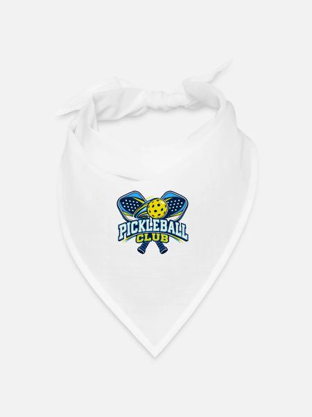 Pickleball-Clublogo - Bandana Dreieckstuch - Weiß