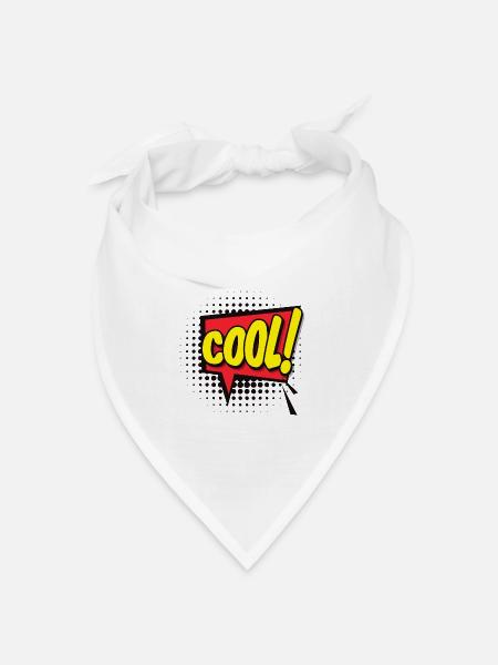 Fetter Comic Burst COOLER Ausruf - Bandana Dreieckstuch - Weiß