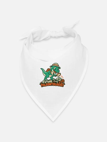 Future Paleontologist / Dino Forscher - Bandana Dreieckstuch - Weiß