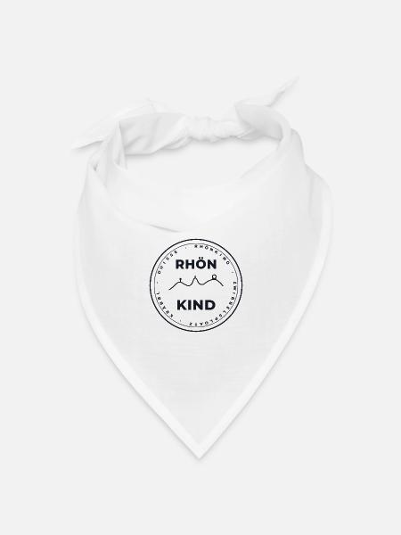 Rhönkind Emblem – Zwibbelsploatz & Kräbbl - Bandana Dreieckstuch - Weiß