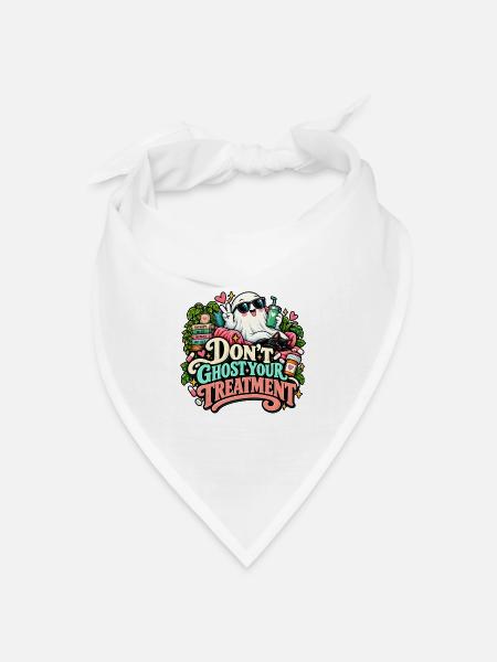 Niedliche Geisterbehandlung - Bandana Dreieckstuch - Weiß