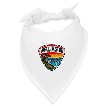 Wellington - New Zealand - Neuseeland - Aotearoa - Bandana Dreieckstuch - Weiß - Vorne