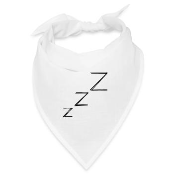 Zzz handgezeichnet - Bandana Dreieckstuch - Weiß - Vorne
