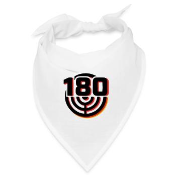 Darts 180 Zielscheibe Logo - Bandana Dreieckstuch - Weiß - Vorne