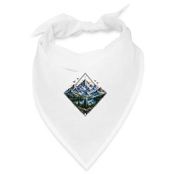 Mountain Paradise – Colorful Nature & Outdoor Adve - Bandana Dreieckstuch - Weiß - Vorne