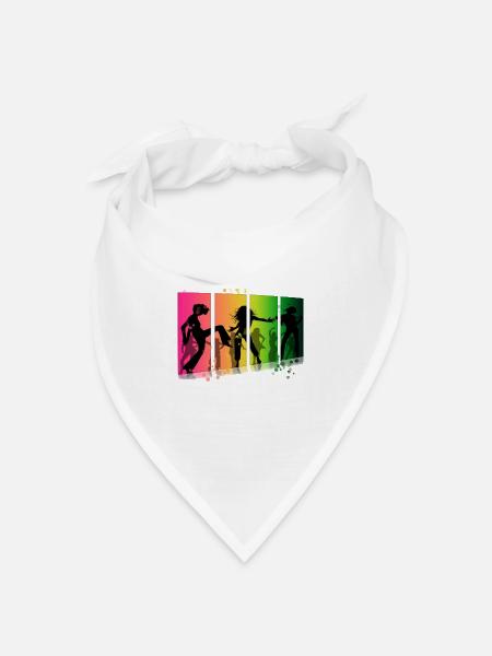 Night Club - Bandana Dreieckstuch - Weiß