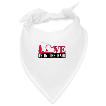 Love is in the hair (2c) - Bandana Dreieckstuch - Weiß - Vorne