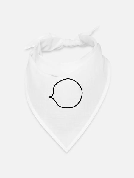 Sprechblase für eigenen Text - Bandana Dreieckstuch - Weiß