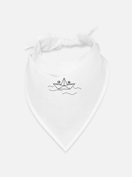 Papierboot - Bandana Dreieckstuch - Weiß