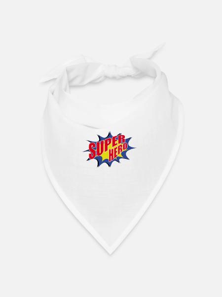 Superhero - Bandana Dreieckstuch - Weiß