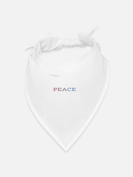 FRIEDEN für alle / Frieden & Liebe - Bandana Dreieckstuch - Weiß