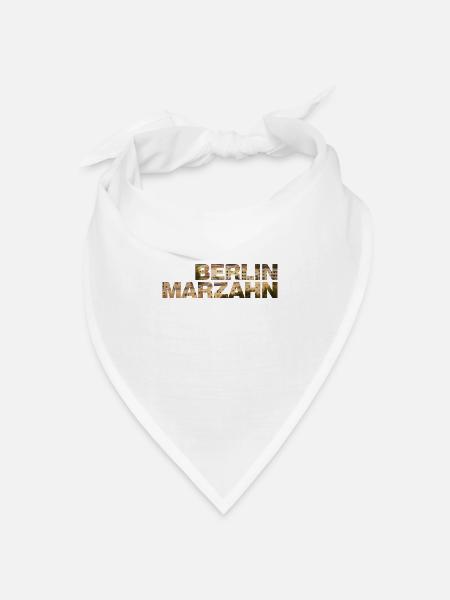 Berlin Marzahn - Bandana Dreieckstuch - Weiß