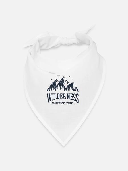 Wildnis - Bandana Dreieckstuch - Weiß
