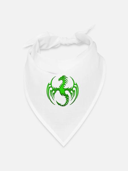 Drachen Fantasy Drachen Geist Reptilien Bestien - Bandana Dreieckstuch - Weiß