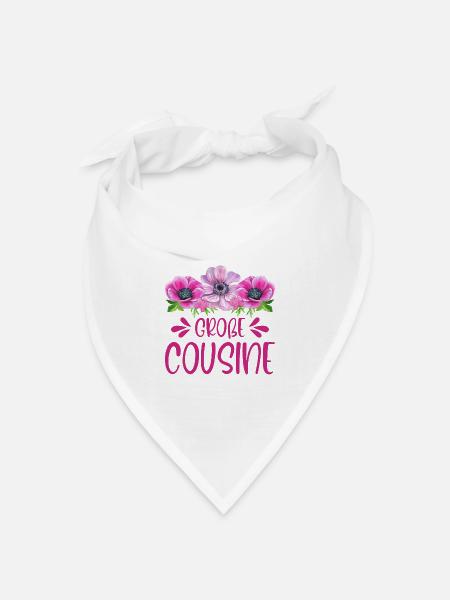 Große Cousine - Bandana Dreieckstuch - Weiß