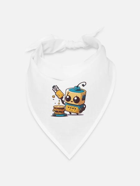 Robo-Chef - Bandana Dreieckstuch - Weiß