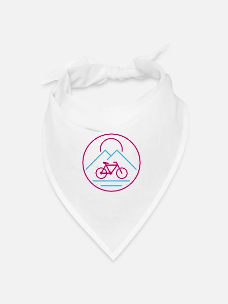 Fahrrad - Bandana Dreieckstuch - Weiß