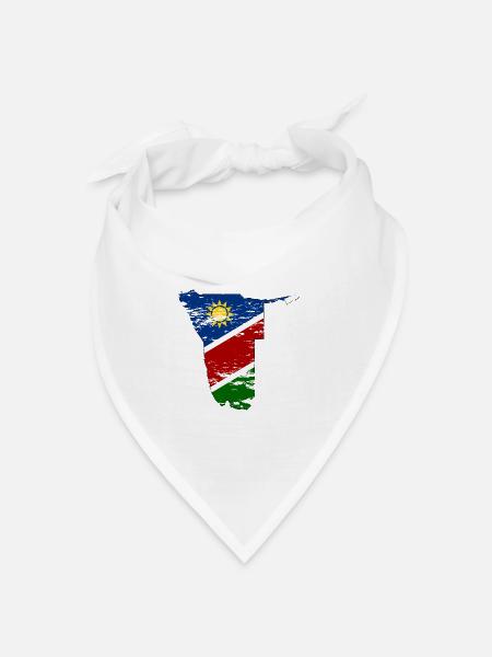 Namibia Landkarte used - Bandana Dreieckstuch - Weiß
